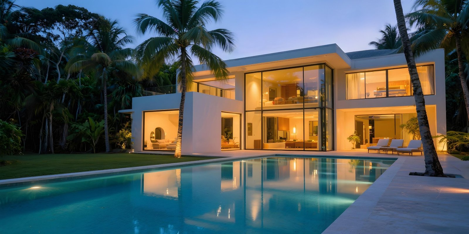 Evening Commercial Exterior
