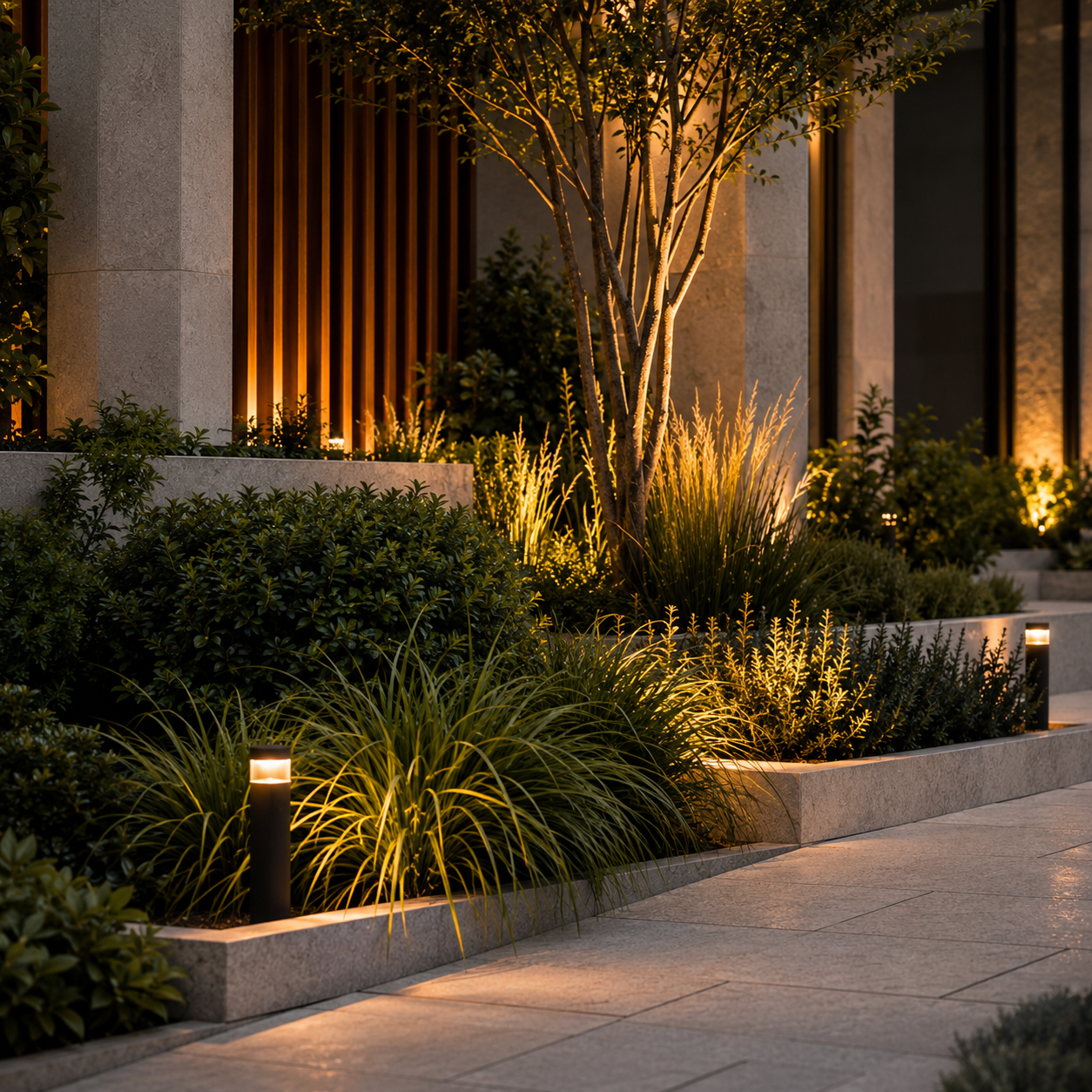 Landscaped Residential Approach
